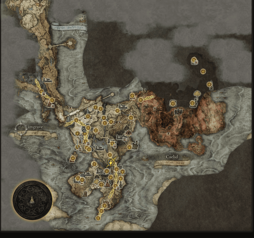 Ranni's questline, somewhere between Limgrave and Caelid